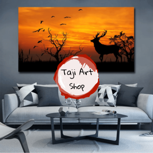 African Sunrise Handpainted Landscape Wall Art