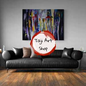 City Life African Abstract Handpainted Wall Art on Canvas
