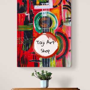 Colourful African Abstract Handpainted Wall Art on Canvas