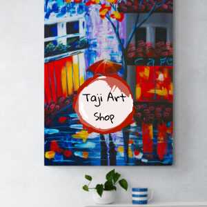 Karaoke Night African Handpainted Portrait Wall Art on Canvas