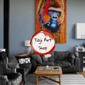 Monkey Business African Portrait Wall Art on Canvas