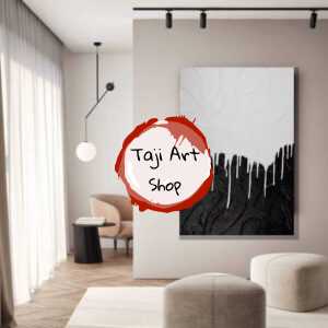 Harmony of Opposites handpainted abstract wall art painting