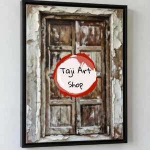 Lamu old town door handpainted abstract wall art painting